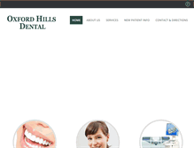 Tablet Screenshot of oxfordhillsdental.com